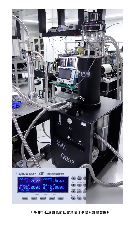 飛斯科用于冷卻THz發(fā)射源的低震動閉環(huán)低溫系統(tǒng)